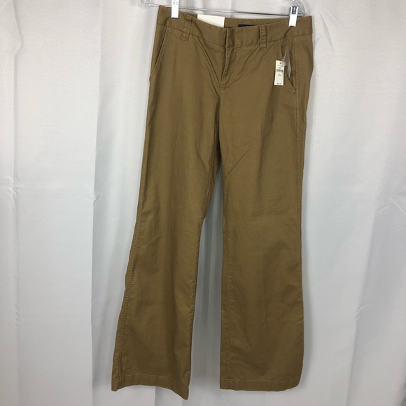 Gap Women’s 4 Hip Slung Fit Low Rise Slender Hip Pants Straight Leg NEW - Picture 1 of 8